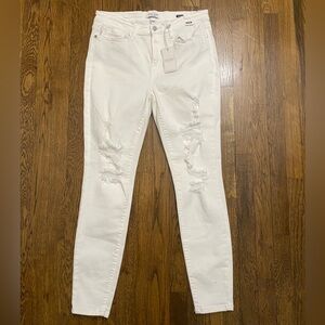 Judy Blue Mid Rise Skinny Fit White Jean